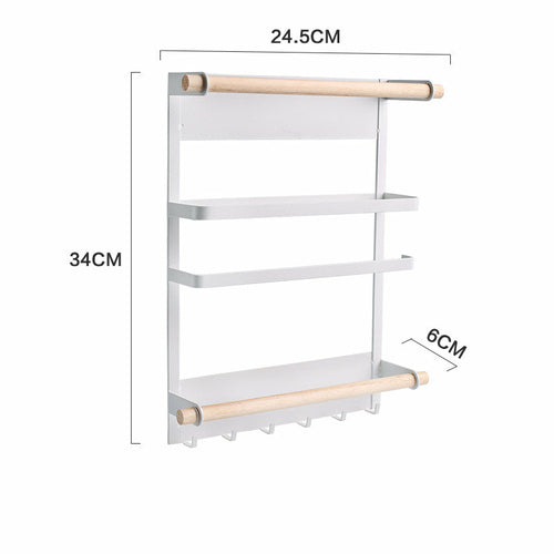 Magnetic Adsorption Refrigerator Side Rack Wall-mounted