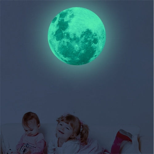 40cm 3D Large Moon Fluorescent Wall Sticker