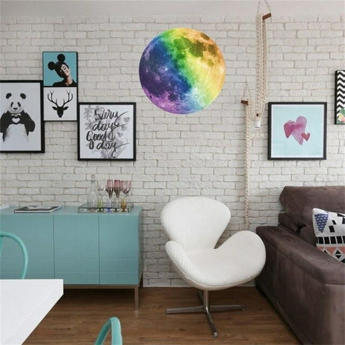 40cm 3D Large Moon Fluorescent Wall Sticker