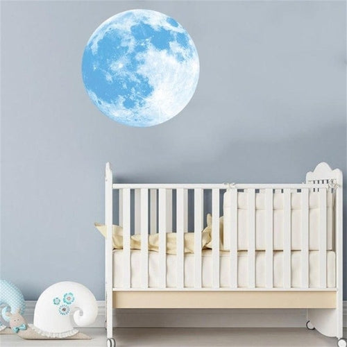 40cm 3D Large Moon Fluorescent Wall Sticker
