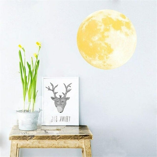 40cm 3D Large Moon Fluorescent Wall Sticker