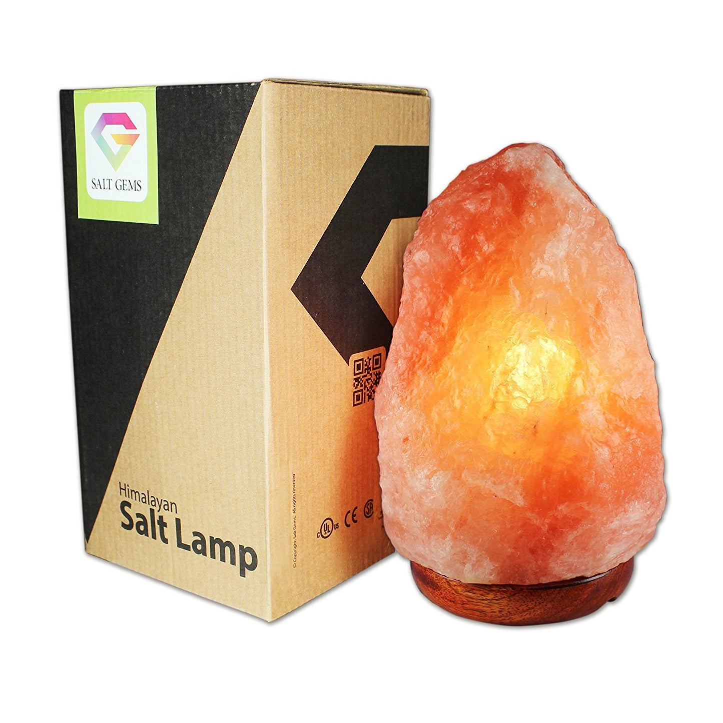 2 Pack Natural Himalayan Salt Lamp, 3-6 lbs