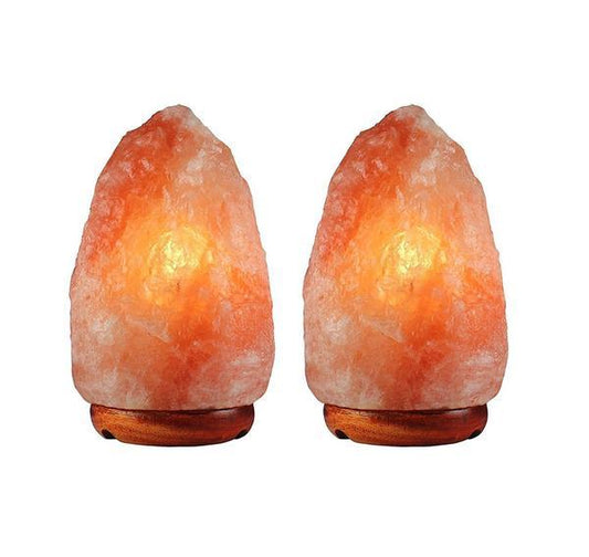 2 Pack Natural Himalayan Salt Lamp, 3-6 lbs