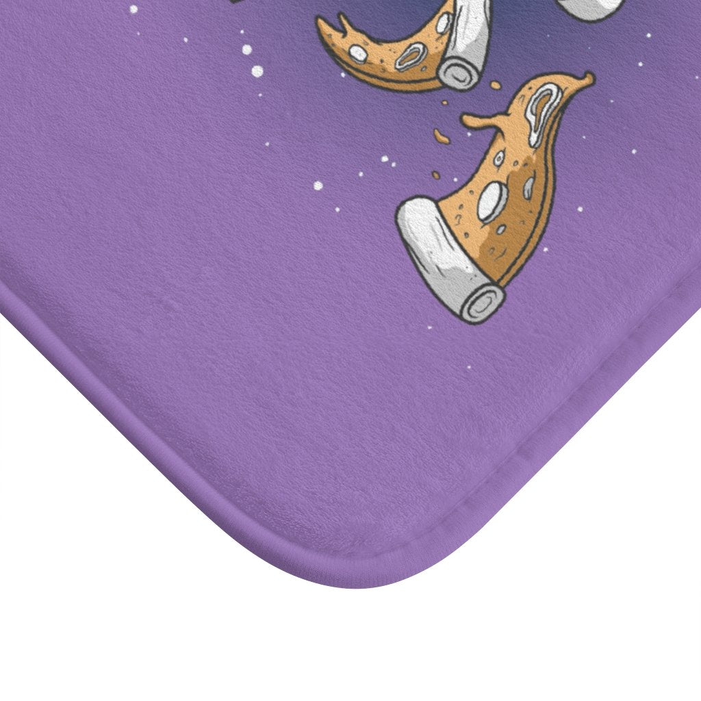 Astronaut Eating Space Pizza Bath Mat